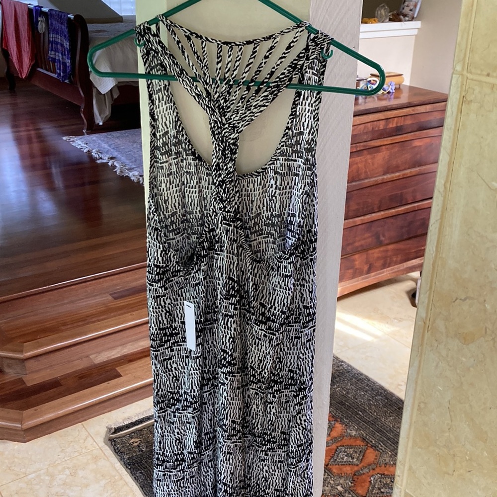 Ark&co black and white cross back maxi dress